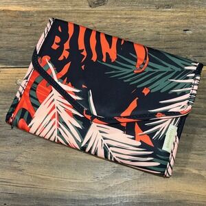 BAGSMART‎ Travel Jewelry Organizer Roll Foldable Tropical Leaf Print